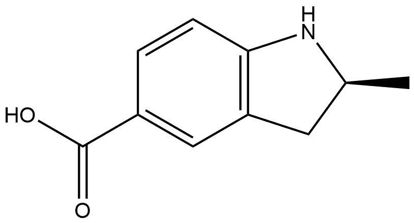 (2S)-2,3-Dihydro-2-methyl-1H-indole-5-carboxylic acid Structure