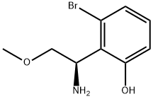 2-(1-amino-2-methoxyethyl)-3-bromophenol Structure