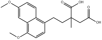 2-(2-(4,6-Dimethoxynaphthalen-1-yl)ethyl)-2-methylsuccinic acid 구조식 이미지