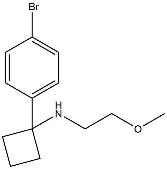 1-(4-Bromophenyl)-N-(2-methoxyethyl)cyclobutanamine Structure