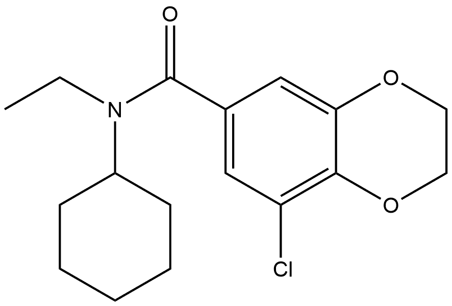 8-Chloro-N-cyclohexyl-N-ethyl-2,3-dihydro-1,4-benzodioxin-6-carboxamide Structure