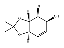 1,3-Benzodioxole-4,5-diol, 3a,4,5,7a-tetrahydro-2,2-dimethyl-, (3aS,4R,5S,7aR)- Structure