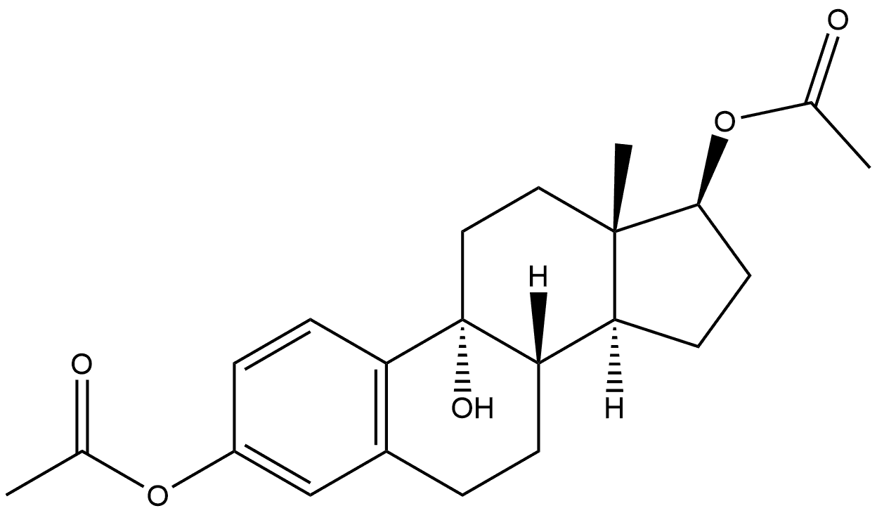 Estra-1,3,5(10)-triene-3,9,17-triol, 3,17-diacetate, (17β)- Structure