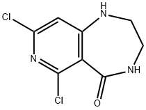 5H-Pyrido[4,3-e]-1,4-diazepin-5-one, 6,8-dichloro-1,2,3,4-tetrahydro- Structure