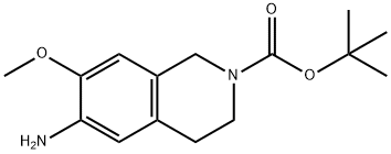 2(1H)-Isoquinolinecarboxylic acid, 6-amino-3,4-dihydro-7-methoxy-, 1,1-dimethylethyl ester Structure