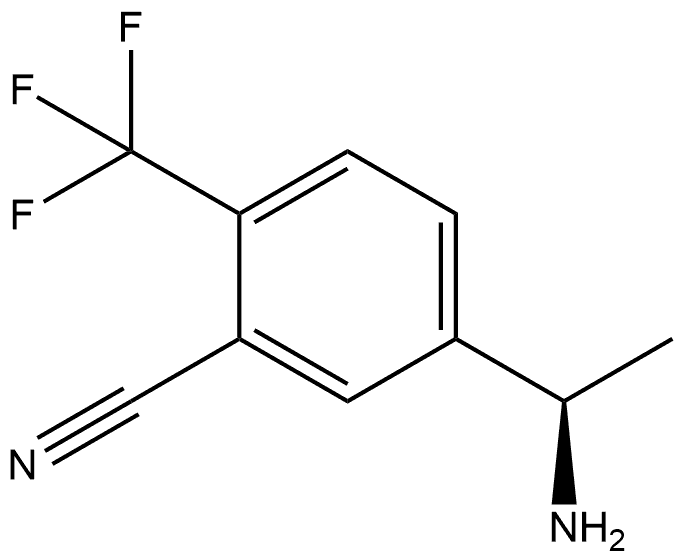 (R)-5-(1-aminoethyl)-2-(trifluoromethyl)benzonitrile Structure