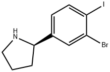 2-(3-bromo-4-iodophenyl)pyrrolidine Structure