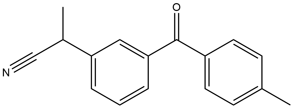 2-(3-(4-Methylbenzoyl)phenyl)propanenitrile Structure
