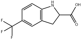 1H-Indole-2-carboxylic acid, 2,3-dihydro-5-(trifluoromethyl)- Structure