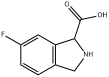 1H-Isoindole-1-carboxylic acid, 6-fluoro-2,3-dihydro- Structure