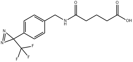 Pentanoic acid, 5-oxo-5-[[[4-[3-(trifluoromethyl)-3H-diazirin-3-yl]phenyl]methyl]amino]- Structure