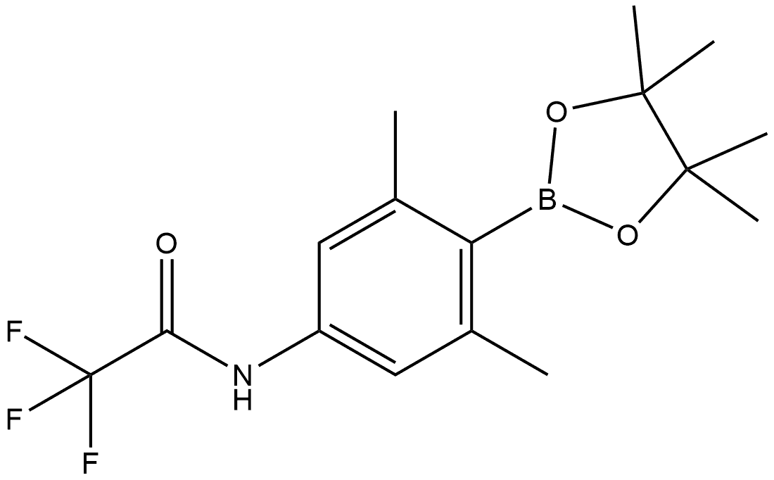 N-(3,5-dimethyl-4-(4,4,5,5-tetramethyl-1,3,2-dioxaborolan-2-yl)phenyl)-2,2,2-trifluoroacetamide Structure