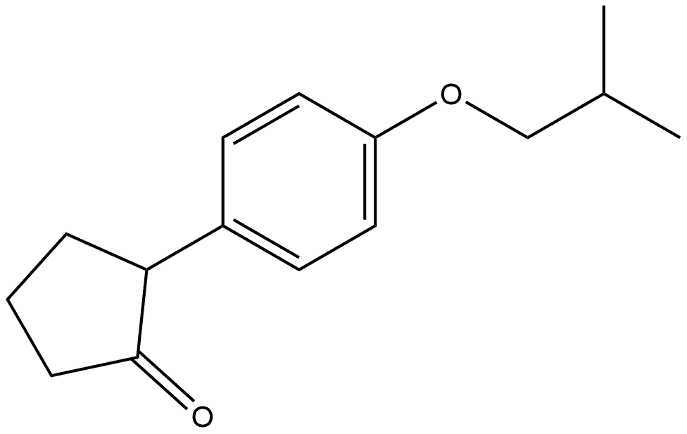 2-[4-(2-Methylpropoxy)phenyl]cyclopentanone Structure