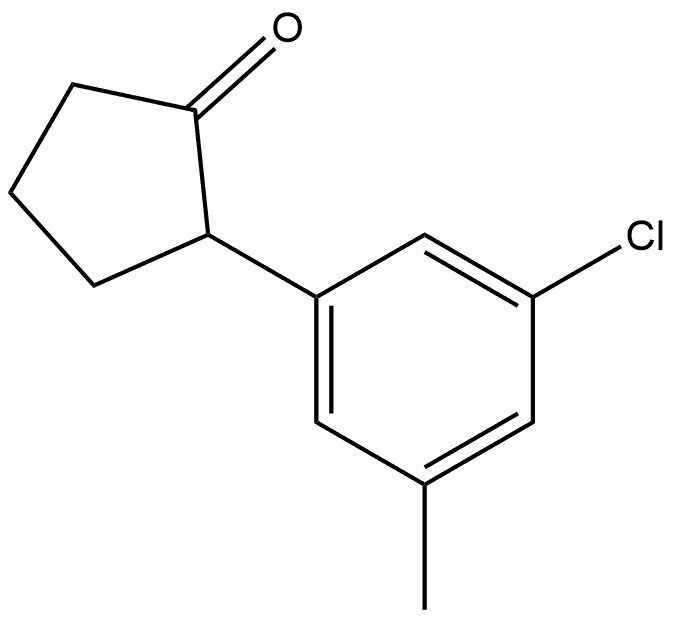 2-(3-Chloro-5-methylphenyl)cyclopentanone Structure