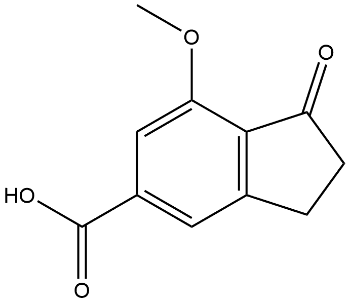 7-Methoxy-1-oxo-2,3-dihydro-1H-indene-5-carboxylic acid Structure