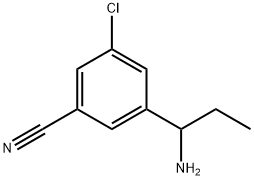 Benzonitrile, 3-(1-aminopropyl)-5-chloro- Structure