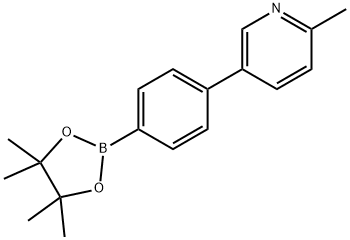 2-Methyl-5-[4-(4,4,5,5-tetramethyl-1,3,2-dioxaborolan-2-yl)phenyl]pyridine Structure