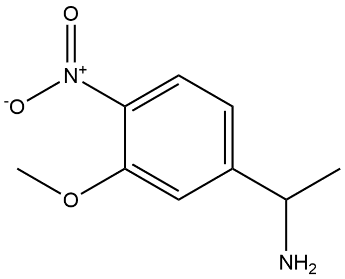 1-(3-Methoxy-4-nitro-phenyl)-ethylamine 구조식 이미지