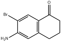 6-amino-7-bromo-1,2,3,4-tetrahydronaphthalen-1- one Structure