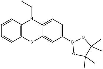 10H-Phenothiazine, 10-ethyl-3-(4,4,5,5-tetramethyl-1,3,2-dioxaborolan-2-yl)- 구조식 이미지
