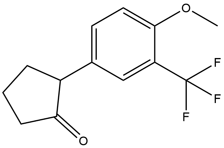 2-[4-Methoxy-3-(trifluoromethyl)phenyl]cyclopentanone Structure