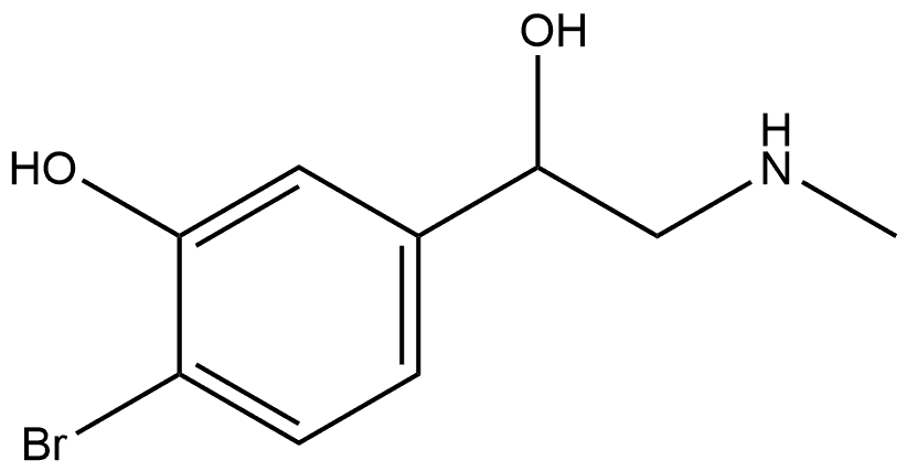 Benzenemethanol, 4-bromo-3-hydroxy-α-[(methylamino)methyl]- Structure