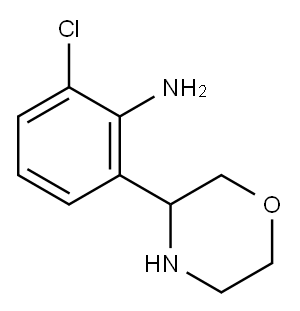 Benzenamine, 2-chloro-6-(3-morpholinyl)- Structure