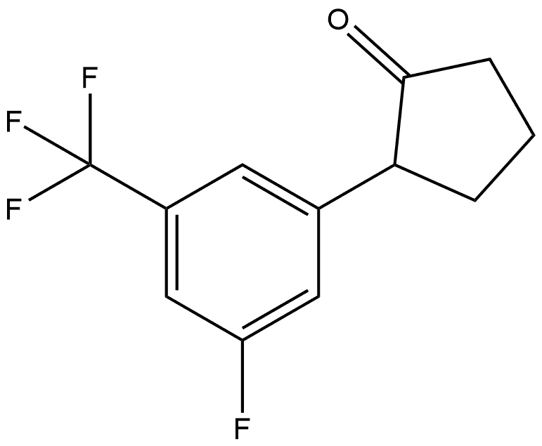 2-[3-Fluoro-5-(trifluoromethyl)phenyl]cyclopentanone Structure