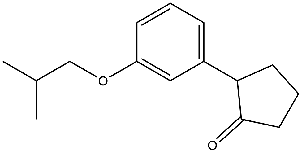 2-[3-(2-Methylpropoxy)phenyl]cyclopentanone Structure