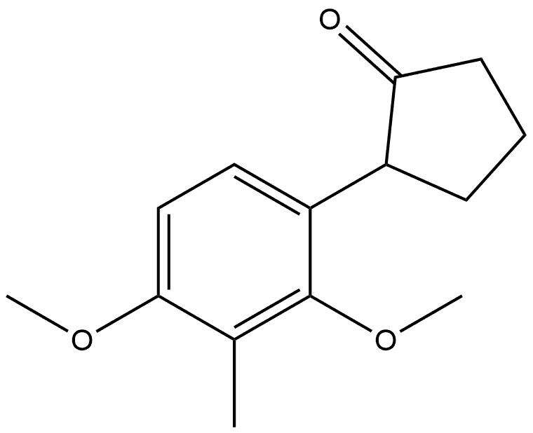 2-(2,4-Dimethoxy-3-methylphenyl)cyclopentanone Structure