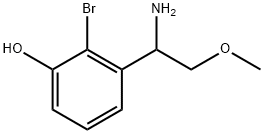 3-(1-amino-2-methoxyethyl)-2-bromophenol 구조식 이미지