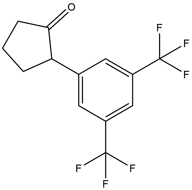 2-[3,5-Bis(trifluoromethyl)phenyl]cyclopentanone Structure