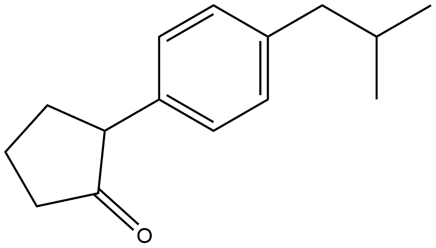 2-[4-(2-Methylpropyl)phenyl]cyclopentanone Structure