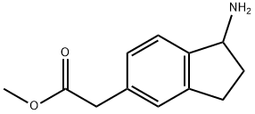 1H-Indene-5-acetic acid, 1-amino-2,3-dihydro-, methyl ester Structure