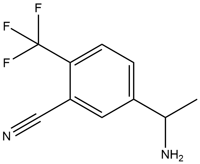 5-(1-aminoethyl)-2-(trifluoromethyl)benzonitrile Structure