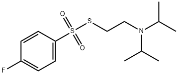 Benzenesulfonothioic acid, 4-fluoro-, S-[2-[bis(1-methylethyl)amino]ethyl] ester 구조식 이미지