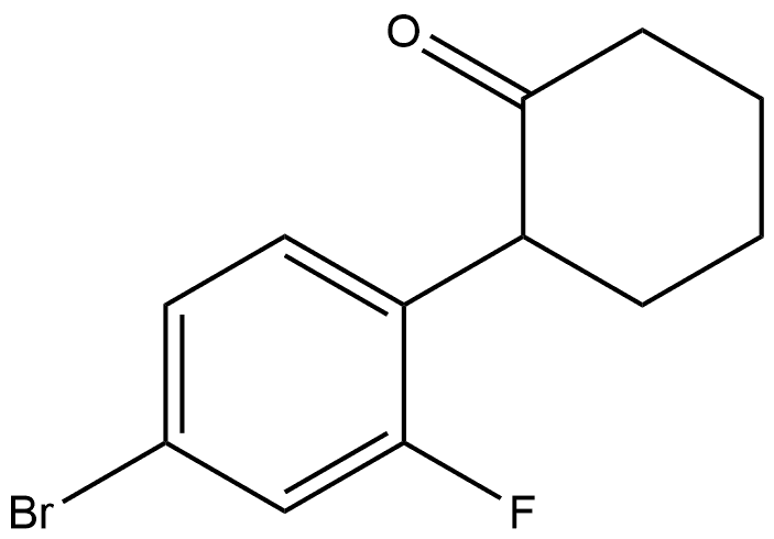 2-(4-Bromo-2-fluorophenyl)cyclohexanone Structure