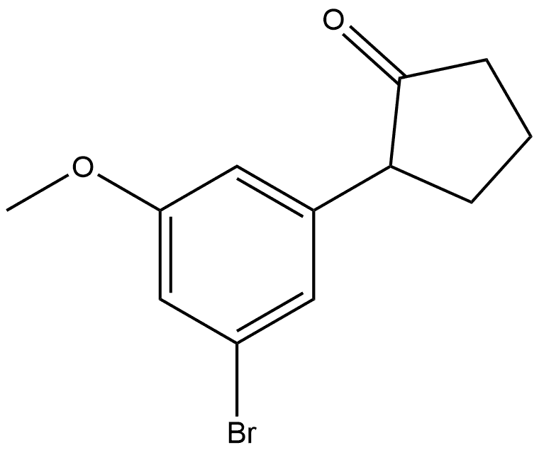 2-(3-Bromo-5-methoxyphenyl)cyclopentanone Structure