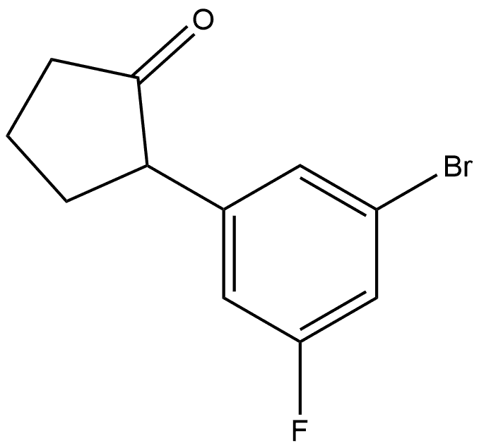 2-(3-Bromo-5-fluorophenyl)cyclopentanone Structure