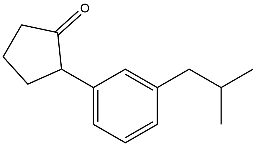 2-(3-isobutylphenyl)cyclopentanone Structure