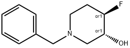 3-Piperidinol, 4-fluoro-1-(phenylmethyl)-, (3R,4R)-rel- Structure