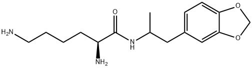 Hexanamide, 2,6-diamino-N-[2-(1,3-benzodioxol-5-yl)-1-methylethyl]-, (2S)- Structure