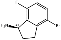 1H-Inden-1-amine, 4-bromo-7-fluoro-2,3-dihydro-, (1R)- Structure