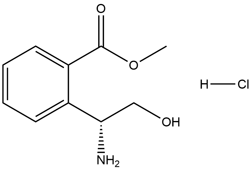 methyl (R)-2-(1-amino-2-hydroxyethyl)benzoate hydrochloride Structure