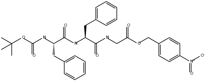 Glycine, N-[N-[N-[(1,1-dimethylethoxy)carbonyl]-L-phenylalanyl]-L-phenylalanyl]-, (4-nitrophenyl)methyl ester (9CI) Structure