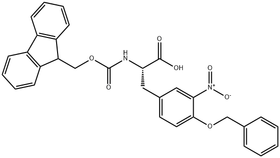 N-α-(9-Fluorenylmethoxycarbonyl)-O-benzyl-3-nitro-L-tyrosine Structure