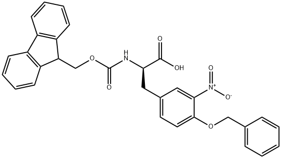 N-α-(9-Fluorenylmethoxycarbonyl)-O-benzyl-3-nitro-D-tyrosine Structure