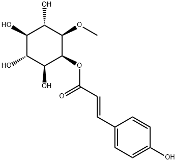 myo-Inositol, 1-O-methyl-, 2-[(2E)-3-(4-hydroxyphenyl)-2-propenoate] Structure