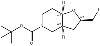 Racemic-(2S,3aR,7aS)-tert-butyl 2-(iodomethyl)hexahydrofuro[3,2-c]pyridine-5(6H)-carboxylate Structure