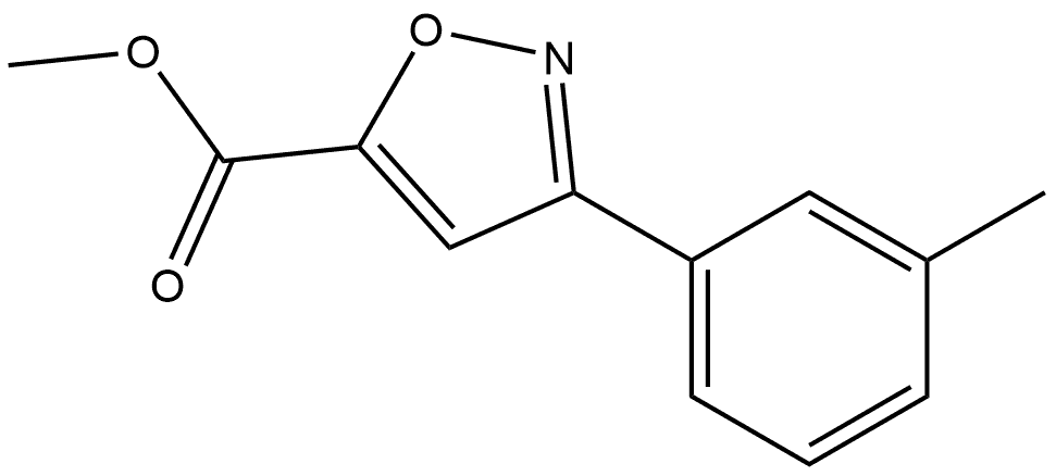 methyl 3-(m-tolyl)isoxazole-5-carboxylate Structure